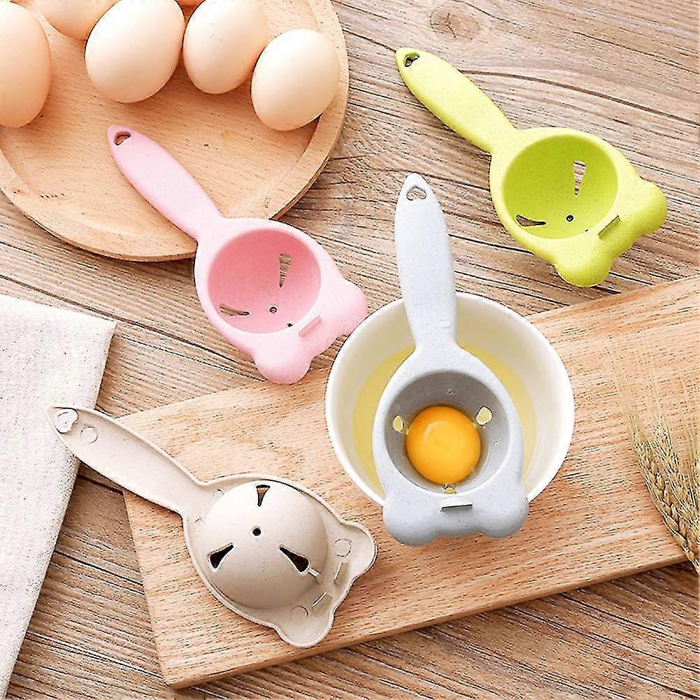 Pcs Egg Yolk Separator Tool Suction Divider Wheat Straw Cooking Tool(green)