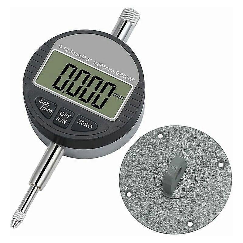 DTL LED Digital Micrometer 0.001mm/0.00005'' Digital Precision Gauge Reading 0-12.7mm/1'' Electronic Dial Indicator/Digital Probe Display