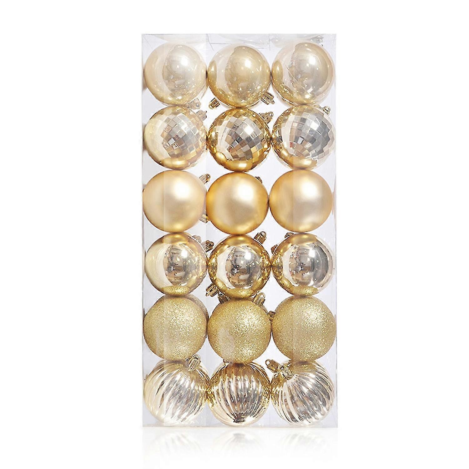 36Pcs Xmas Ball Easy to Hang Shatterproof Fine Workmanship Unbreakable Fade Resistant Christmas Tree