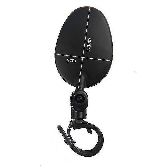 1pc Auxiliary Round Mirror For Bike Motorcycle Handlebar Mount Rearview Mirror 360 Rotation Adjustable Riding Ellipse Mirror