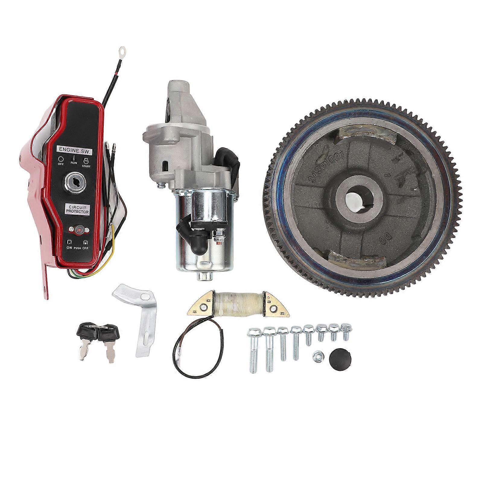 ElectricStartKit EngineElectricStartKit ElectricStartConversionKit ElectricMotorStartKit ElectricStartMotor StarterMotorFlywheelSwitch