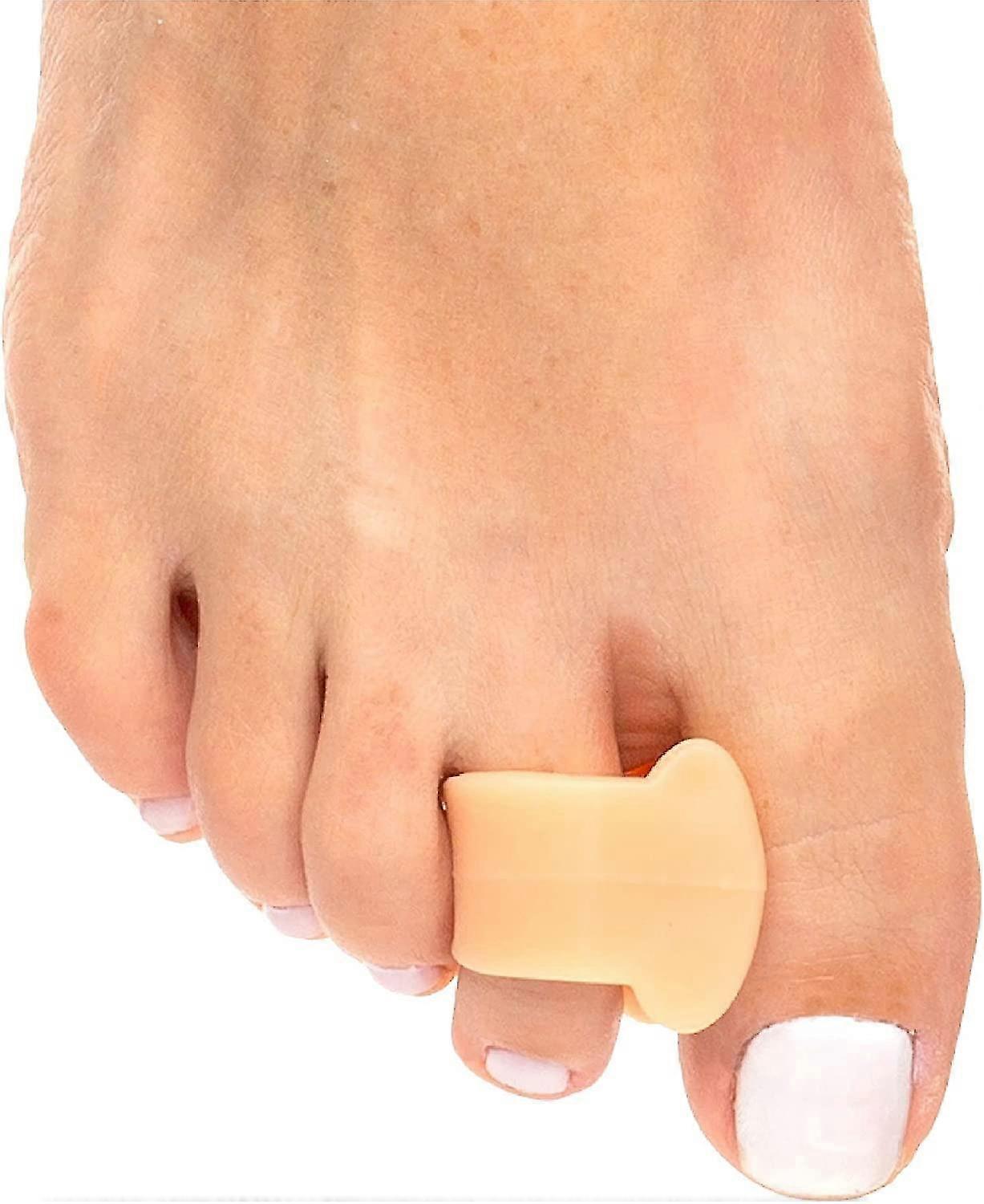 Gel Toe Separators For Overlapping Toes, Bunions, Big Toe Alignment, Corrector And Spacer - 4 Pack (beige)