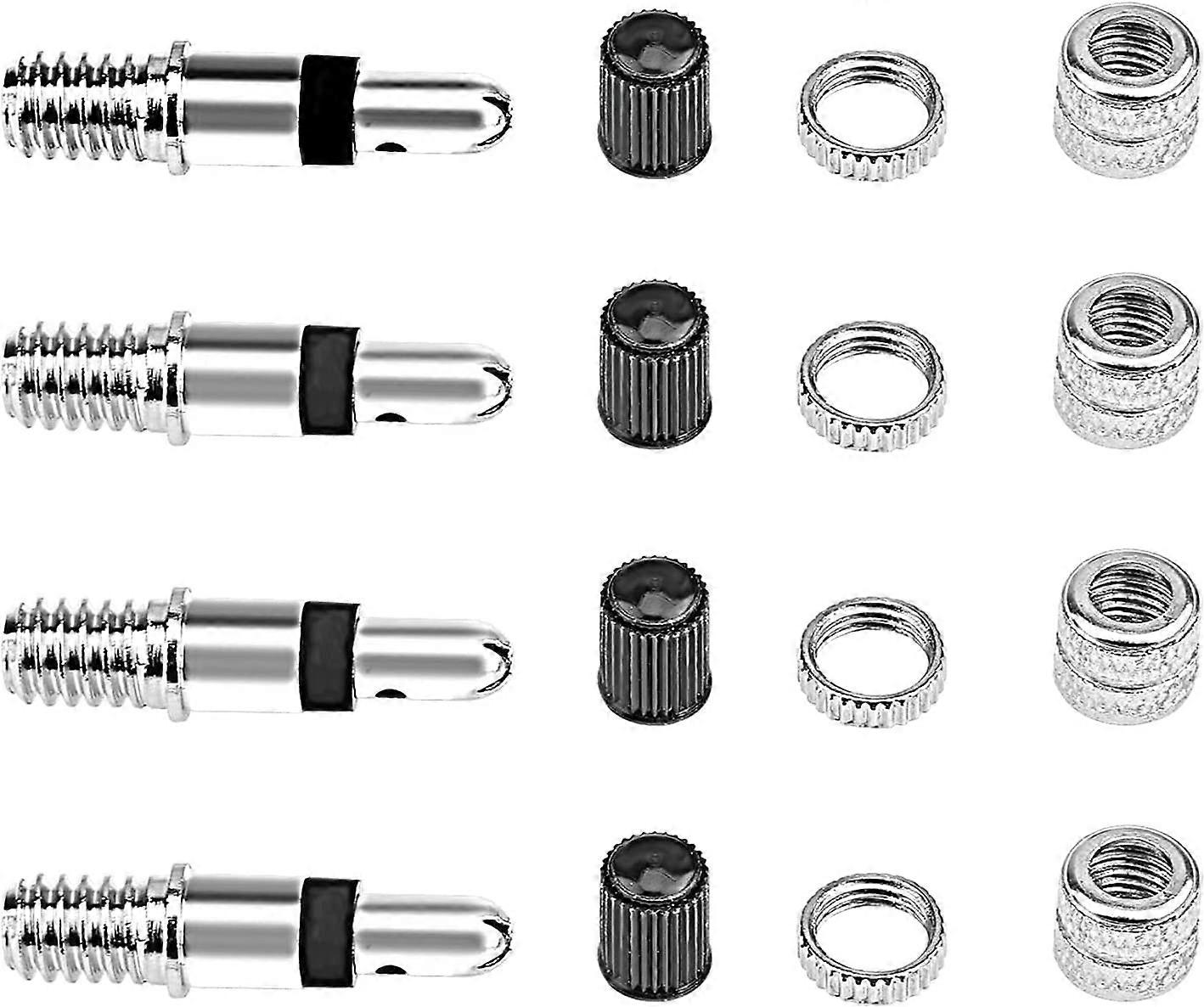 16-Piece Bicycle Valve Dunlop Complete Set, Adapter Bicycle Valve + Nuts + Valve
