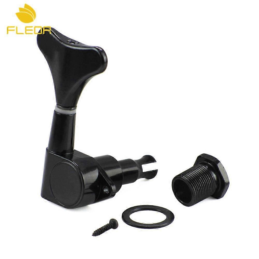 FLEOR 1pc Black Sealed Bass Guitar Tuning Pegs Keys Machine Heads Tuner 1L or 1R