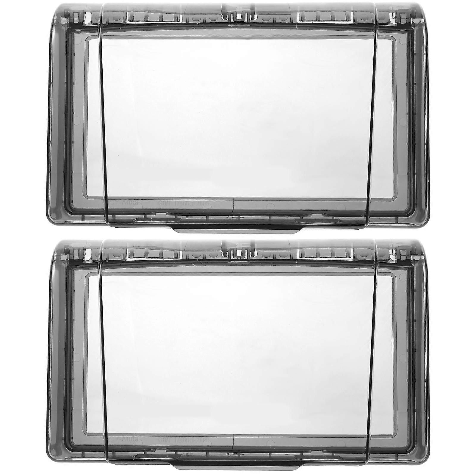 2pcs Waterproof Socket Outlet Cover Wall Switch Cover Plug Protector Supply