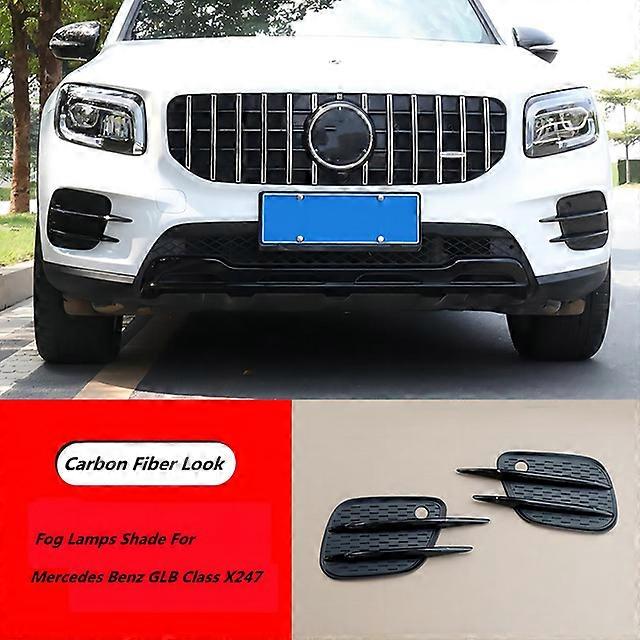 Fog Lamps Shade Front Fog Light Grille Hoods Fangs Styles For Mercedes Benz GLB Class X247 Eyebrow Eye Wind Knife Cover Trim