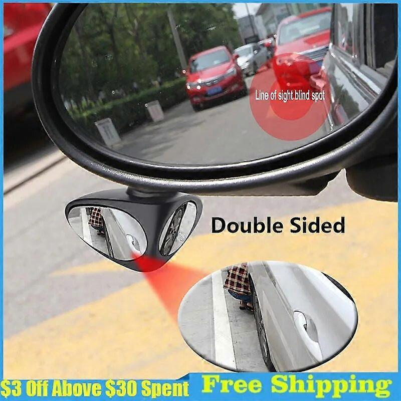 2 in 1 Car Blind Spot Mirror 360 Degree Rotation Dual Sided Blind Spot Mirror Parking Auxiliary Car Rear View MirrorMotor Vehicle Mirrors