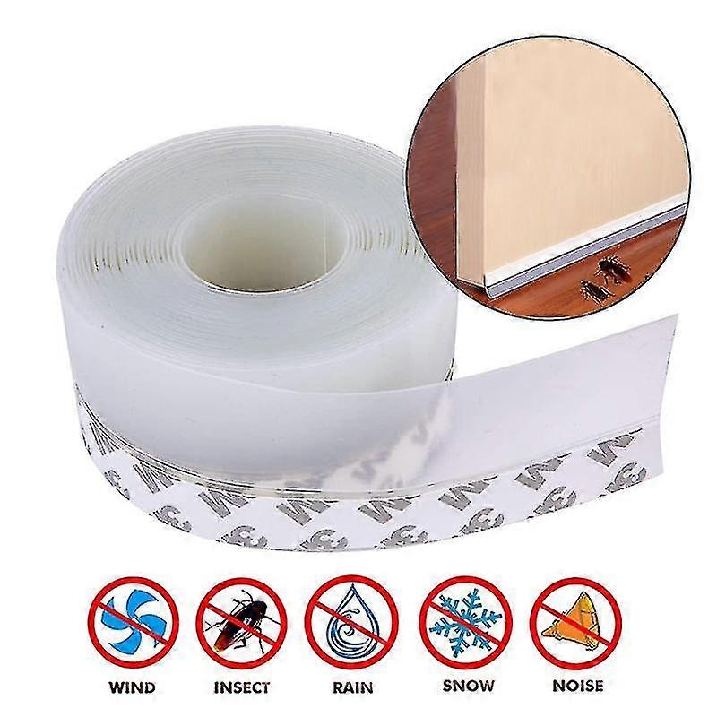 5m Door Bottom Seal Strip Weather Window Rubber Weatherstrip Windproof Dust Self Adhesive Windshield Sealing Tape