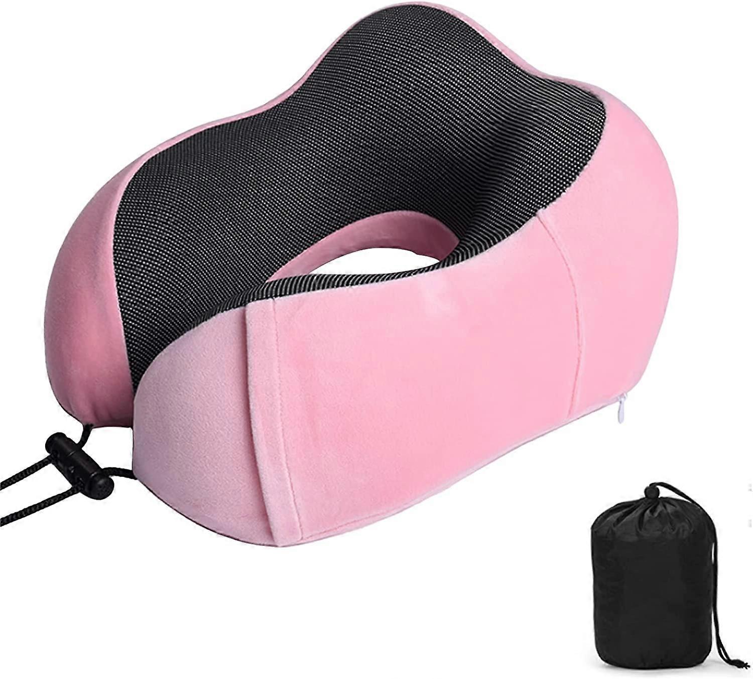 Travel Pillow, Memory Foam Neck Pillow for Travelling Or Flight, Ergonomically Designed Neck Support Pillow