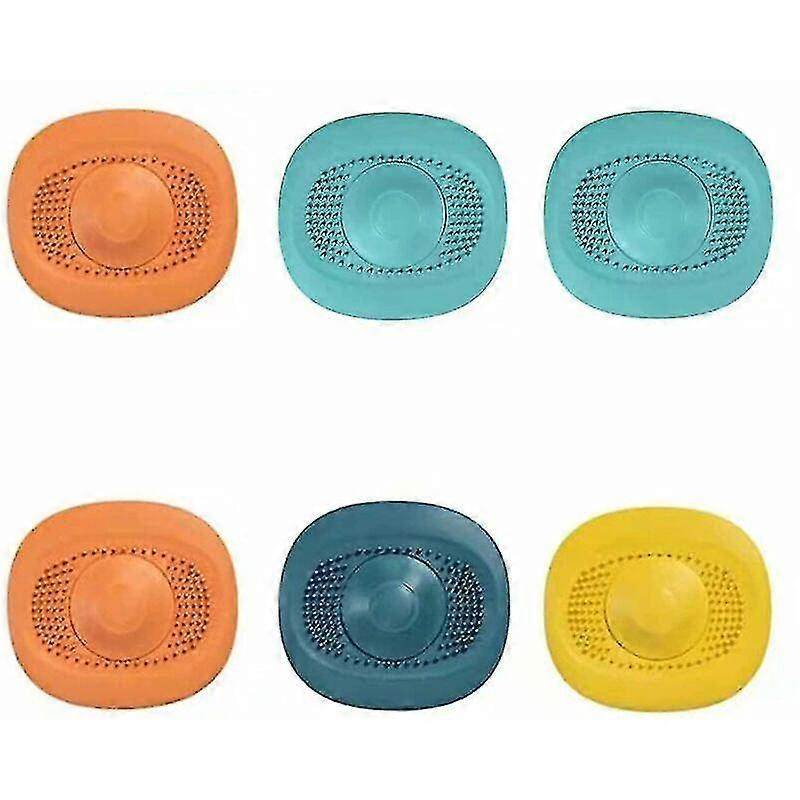 6 Pack Durable Silicone Shower Drain Covers, Shower Drain Extensions