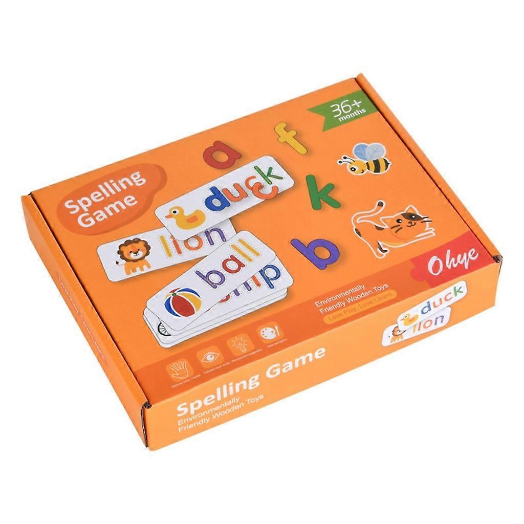 Language Spelling Game Learning Toy ABC Alphabet Flash Card Kindergarten Gift