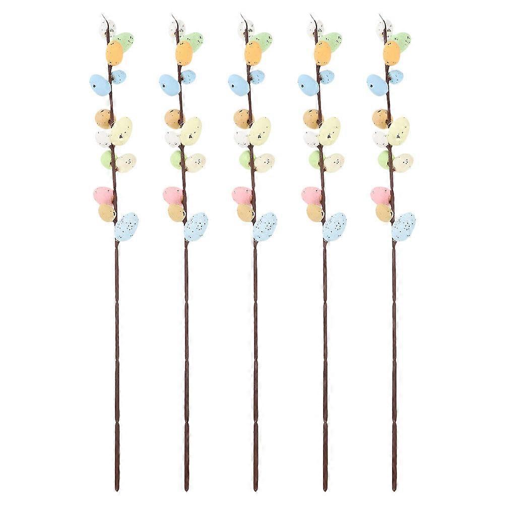 5pcs Easter Egg Twig Branches Easter Vase Arrangement Artificial Egg Branches Picks
