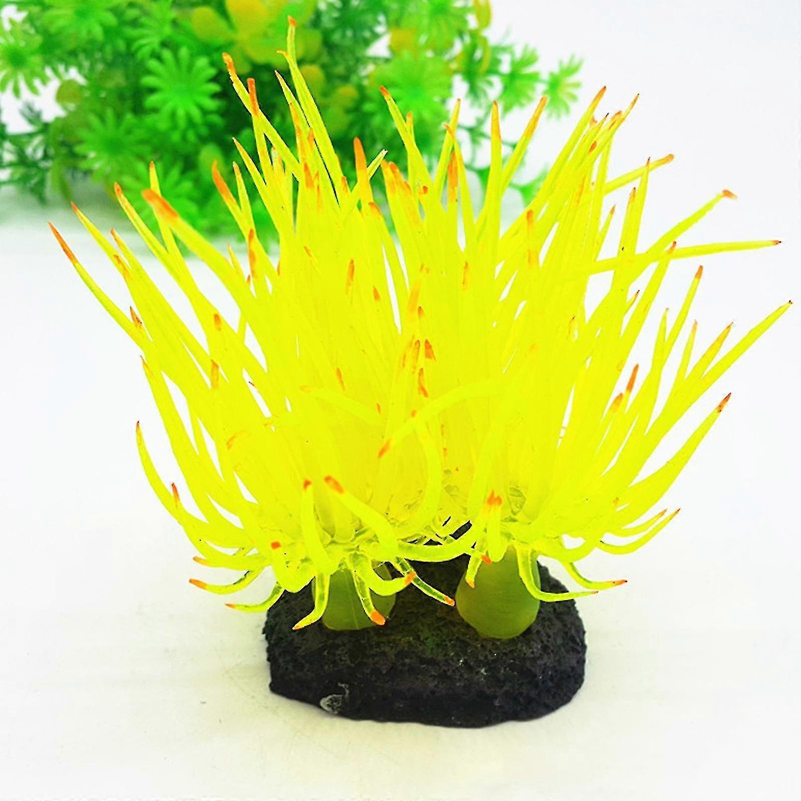 Anemone Ornament, Detailed Aquarium Ornament, Creates A Glowing Effect