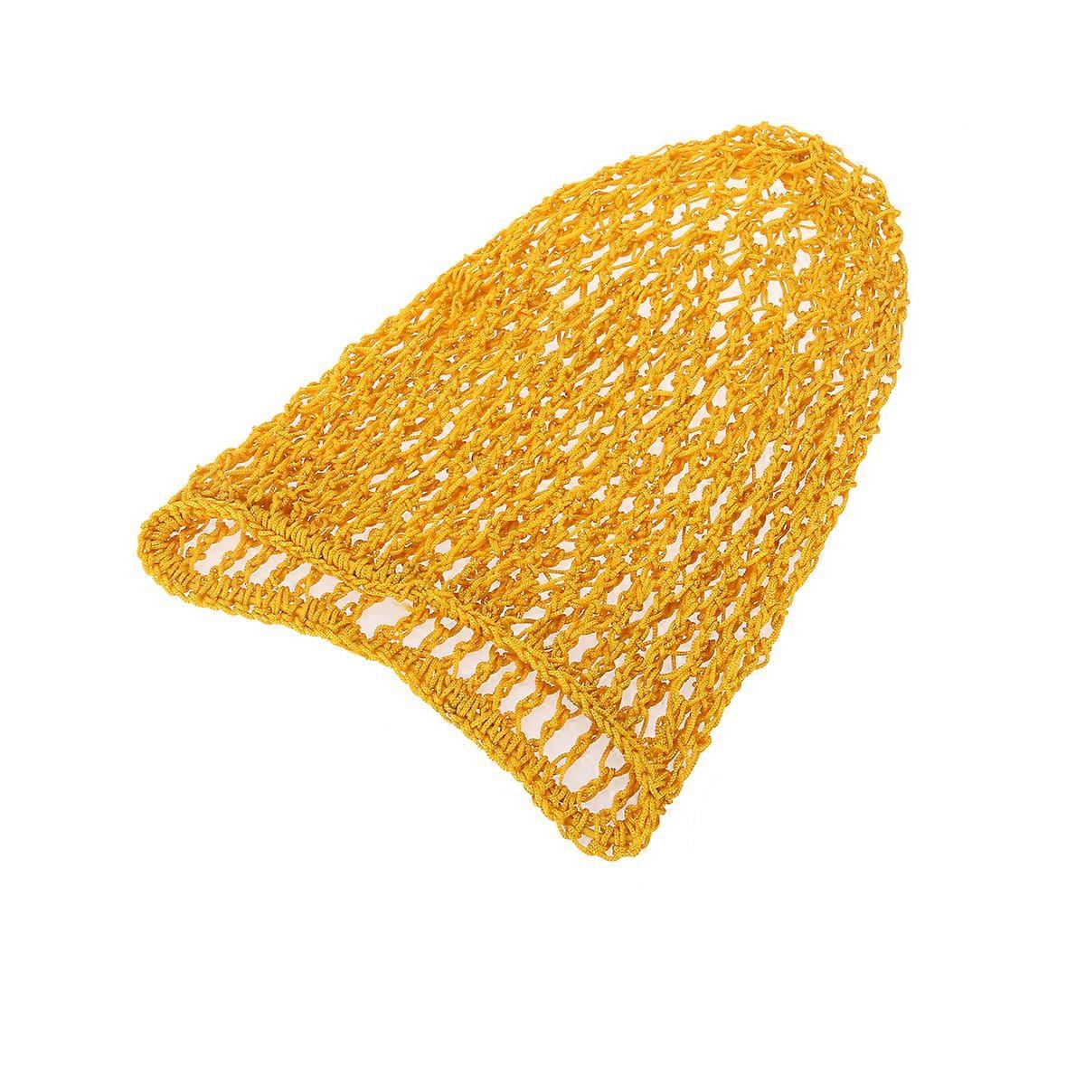 Meisjes Hoeden Haarrollers Zwarte Vrouwen Mesh Weven Net Brede Band Gehaakte Slouchy Hoed Vrouwen
