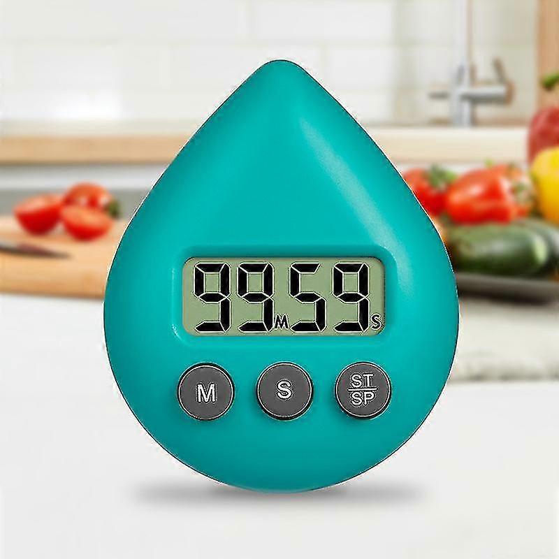 Digital Kitchen Timer Three Color Splash Proof Energy Saver Digital Timer Water Droplet Shape Electronic Timer