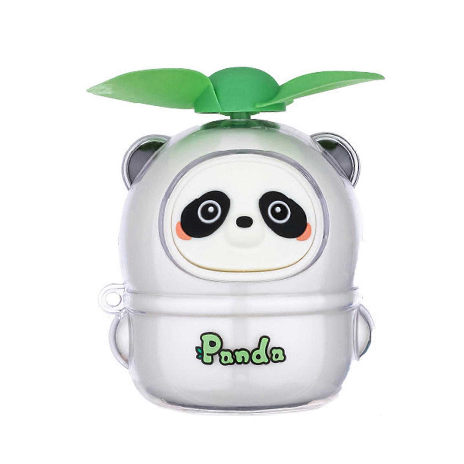 Panda Handheld Fan Chinese Style USB Rechargeable Mini Fan Portable Cartoon Electric Fan with Soft Blades Low-Noise Personal Pocket Fan for Travel Off