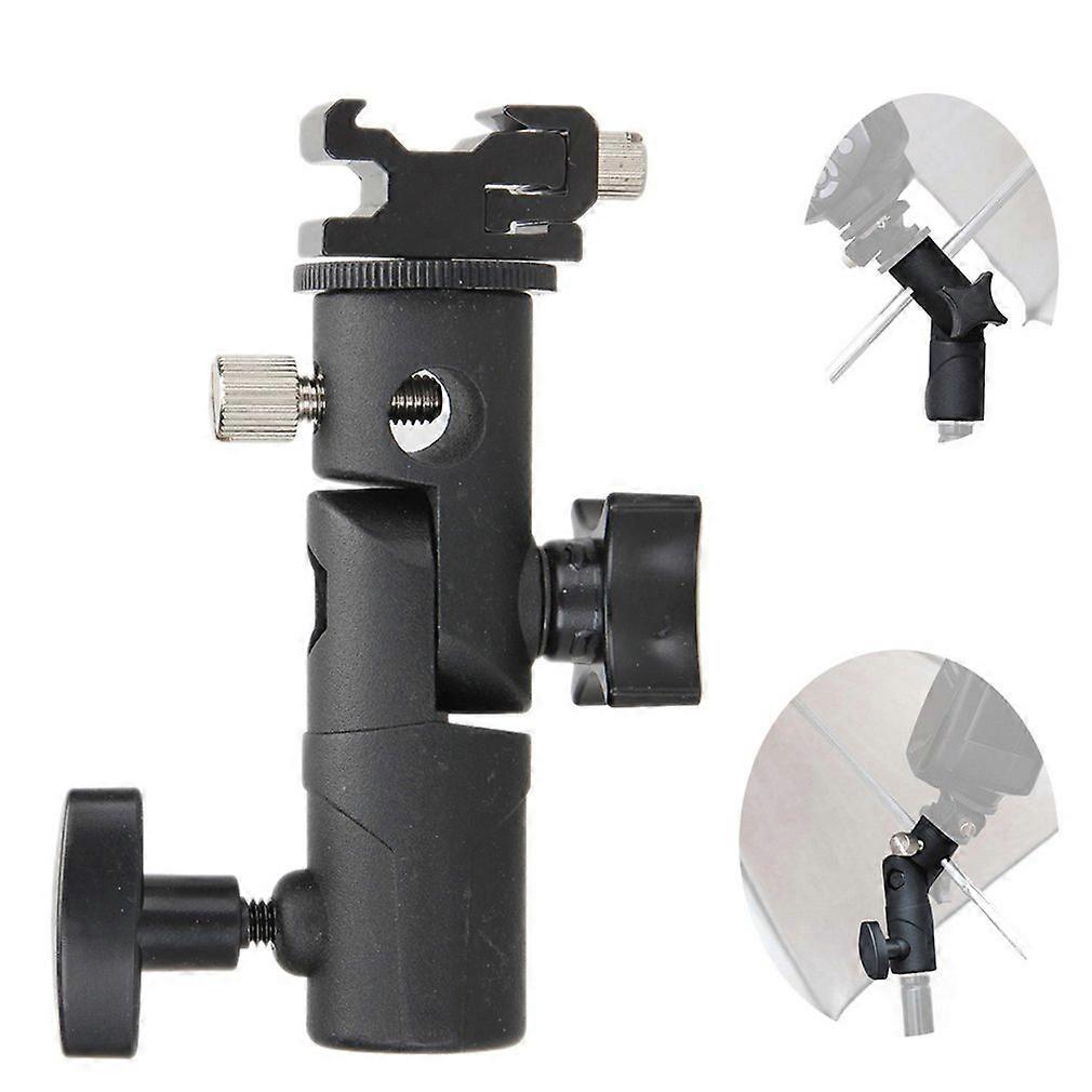 E Shape Universal Metal Flash Bracket Stand Shoe Speedlite Umbrella Holder Umbrella Mount Adapter For Photo Studio