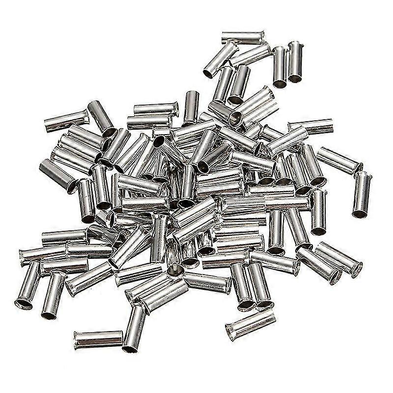 100pcs Non-insulated Wire Connector Ferrules Electrical Cable Terminal Copper Bare Tinned Crimp Terminal 0.5mm2-16mm2 22-10 Awg