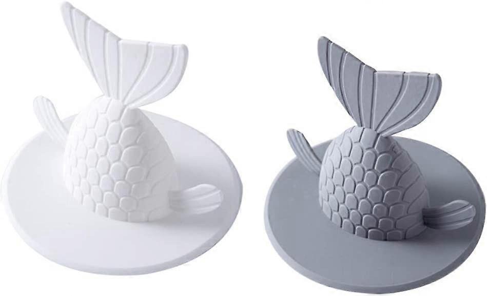 2st Tub Stopper PluggSkydd Återvinningsbar Fisk Form Badkar Dränering Stopper Drain Plug Cover
