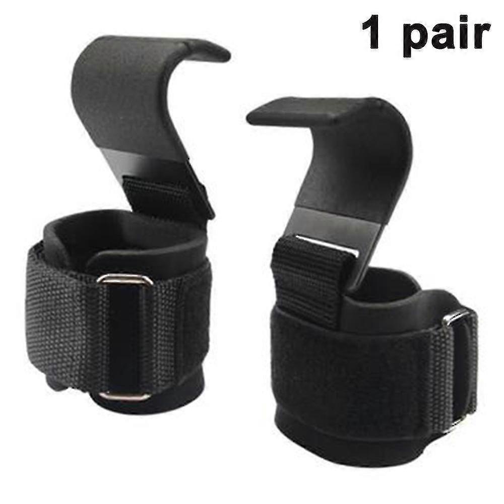 1 Pair Weight Lifting Wrist Hooks Straps Compatible With Grip Support - Deadlift Gloves An