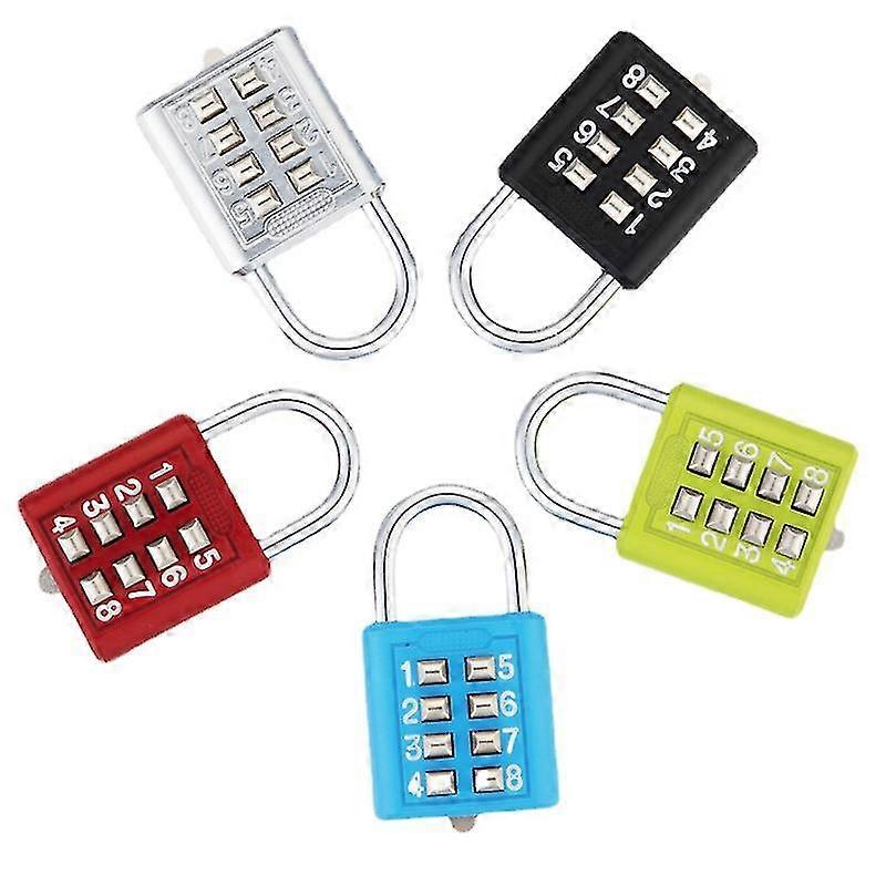 8 Digits Password Code Combination Padlock Zinc Alloy Suitcase For Luggage Travel Code Smart Lock Code Keyed Anti-thieft Lock