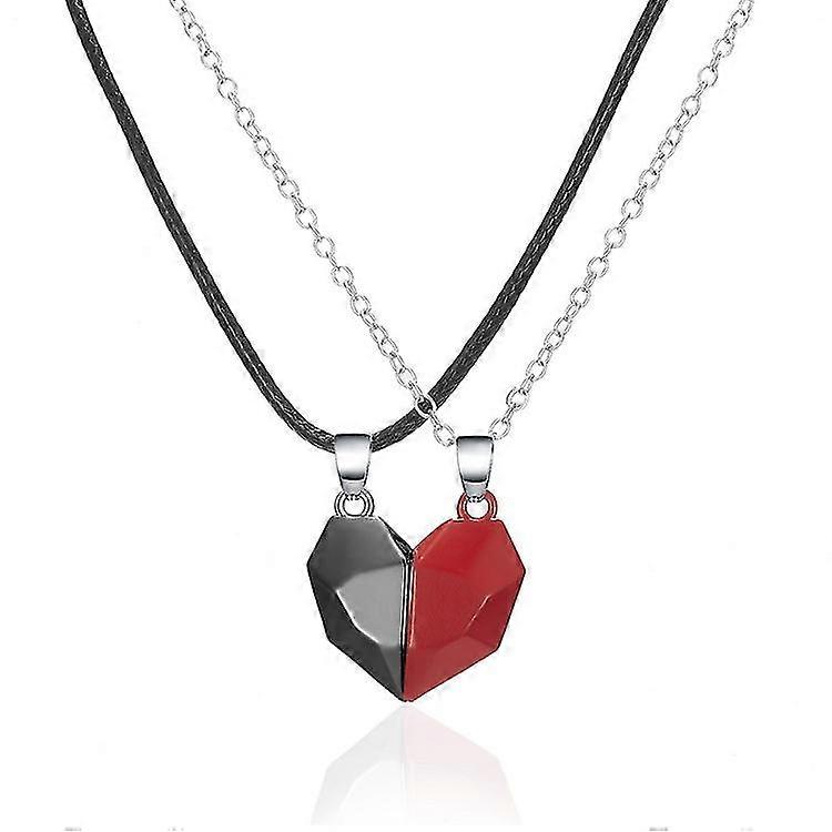 Pendentif Collier Deux Âme Un Coeur Pendentif Aimant Collier Couple