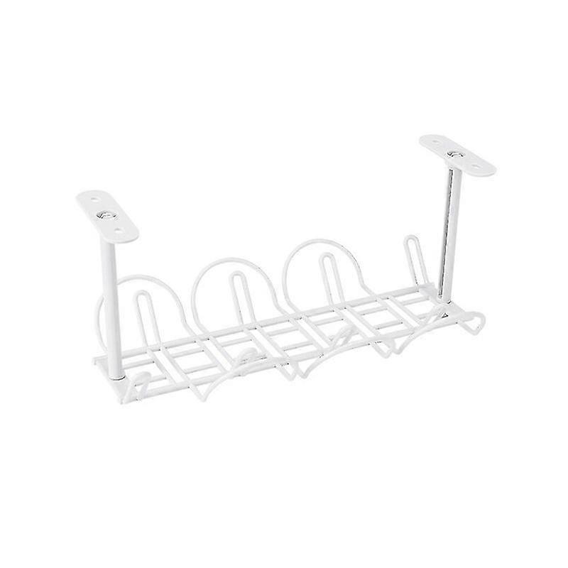 Home Living Room Storage Rack Under Desk Cable Management Tray Wire Cord Power Strip Adapter Organizer Shelf