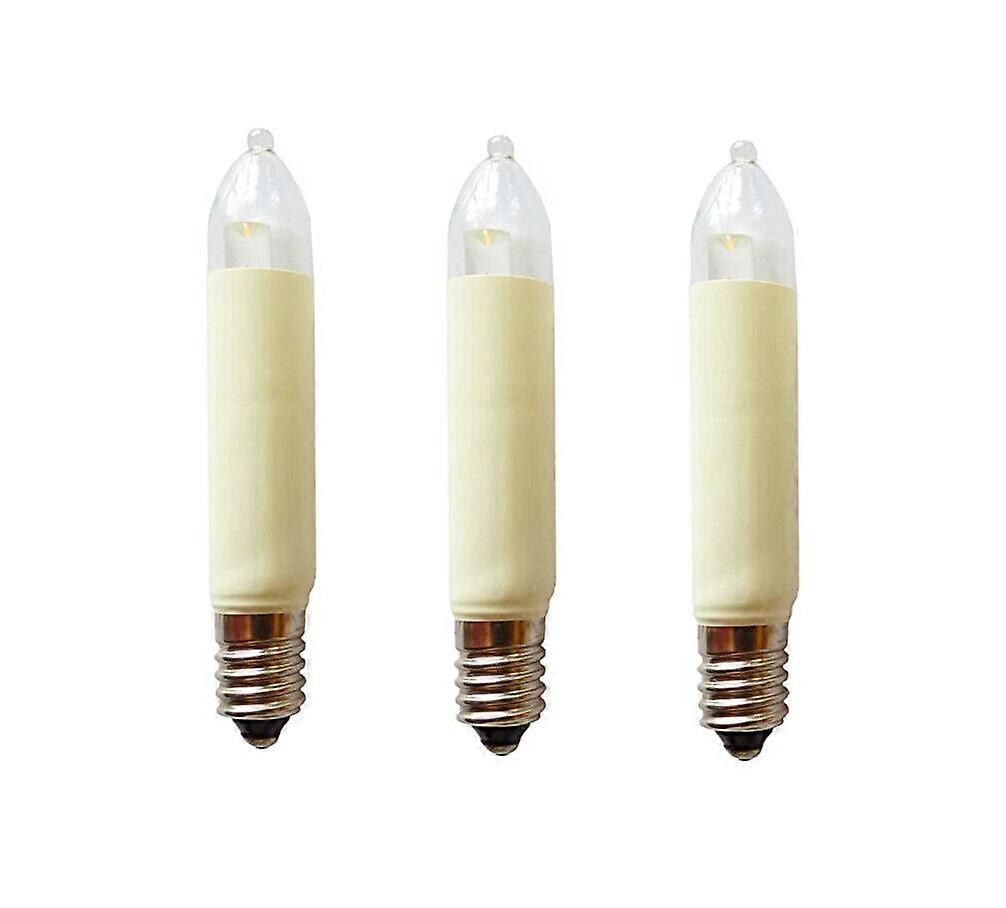 20pcs E10 LED Candle lamp Small Socket Plug 8-55V 0.1-0.2W Length 65mm Replacement Lamp Schwibbogen