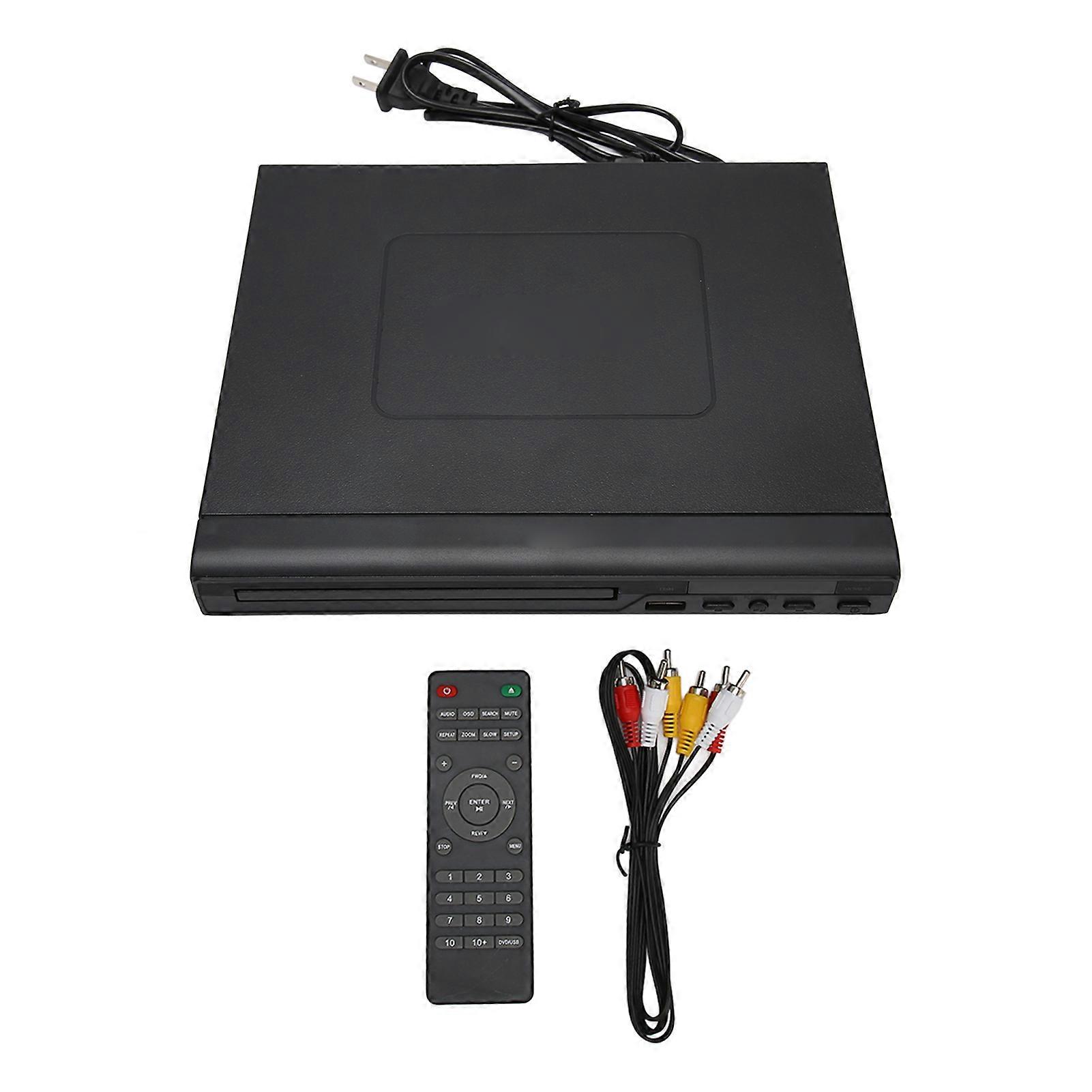 Mini HD DVD Player Built in PAL NTSC USB 2.0 Interface Remote Control Home CD Player with RCA Cable for TV 110?240V US Plug