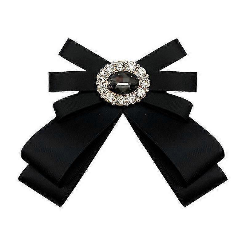 Tie Brooch Bow Shirt With Brooch