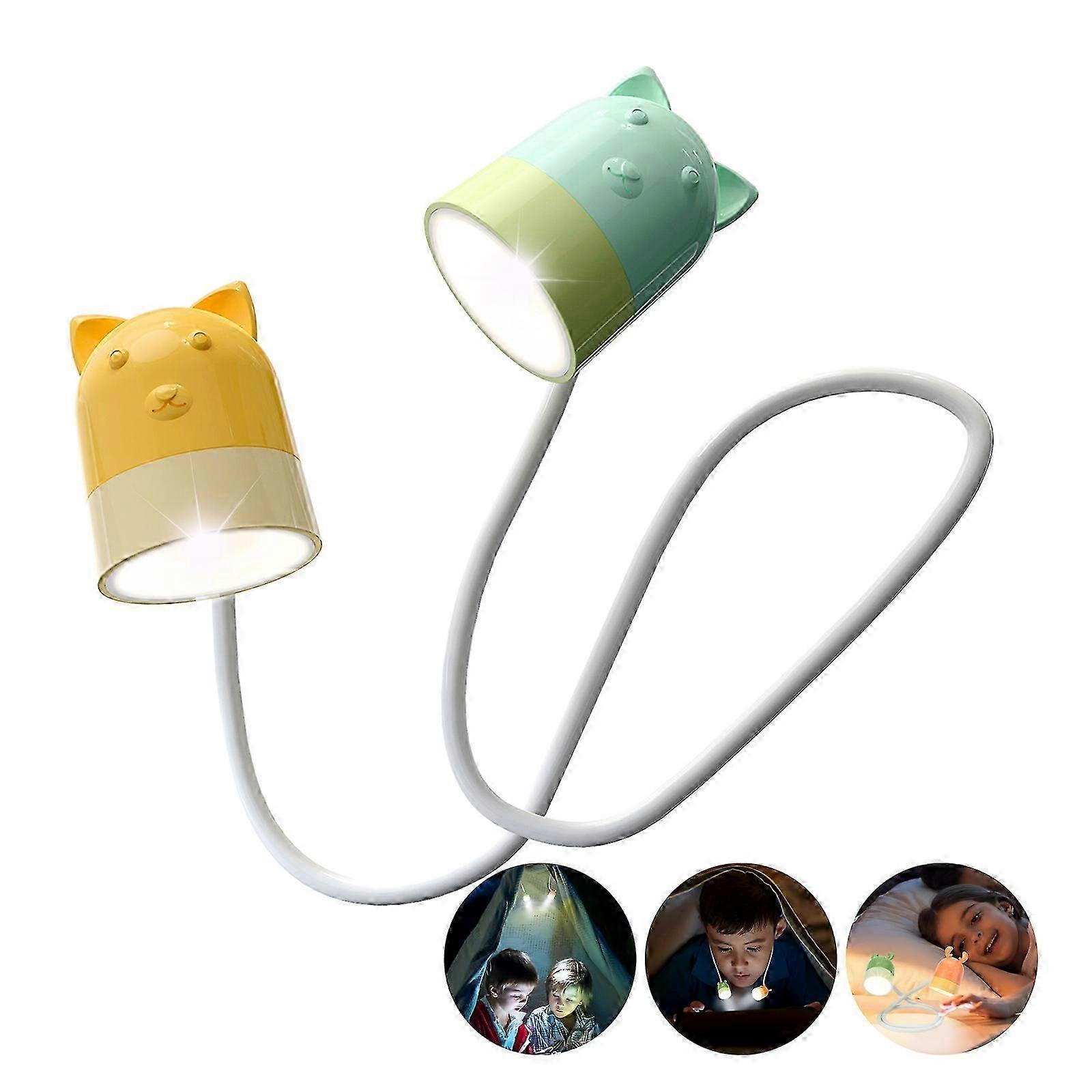 Neck Book Light, Hands-Free Wear LED Reading Lamp with RGB Light and Long Battery Life, Ideal Gift for Kids and Adults