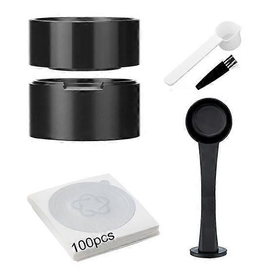 Coffee Capsule Shell Filler Kit Lid Easy Remover Nespresso Vertuo Pods Tamp Press Refillable Vertuo Capsules Holder And Brush Powder Filler Set