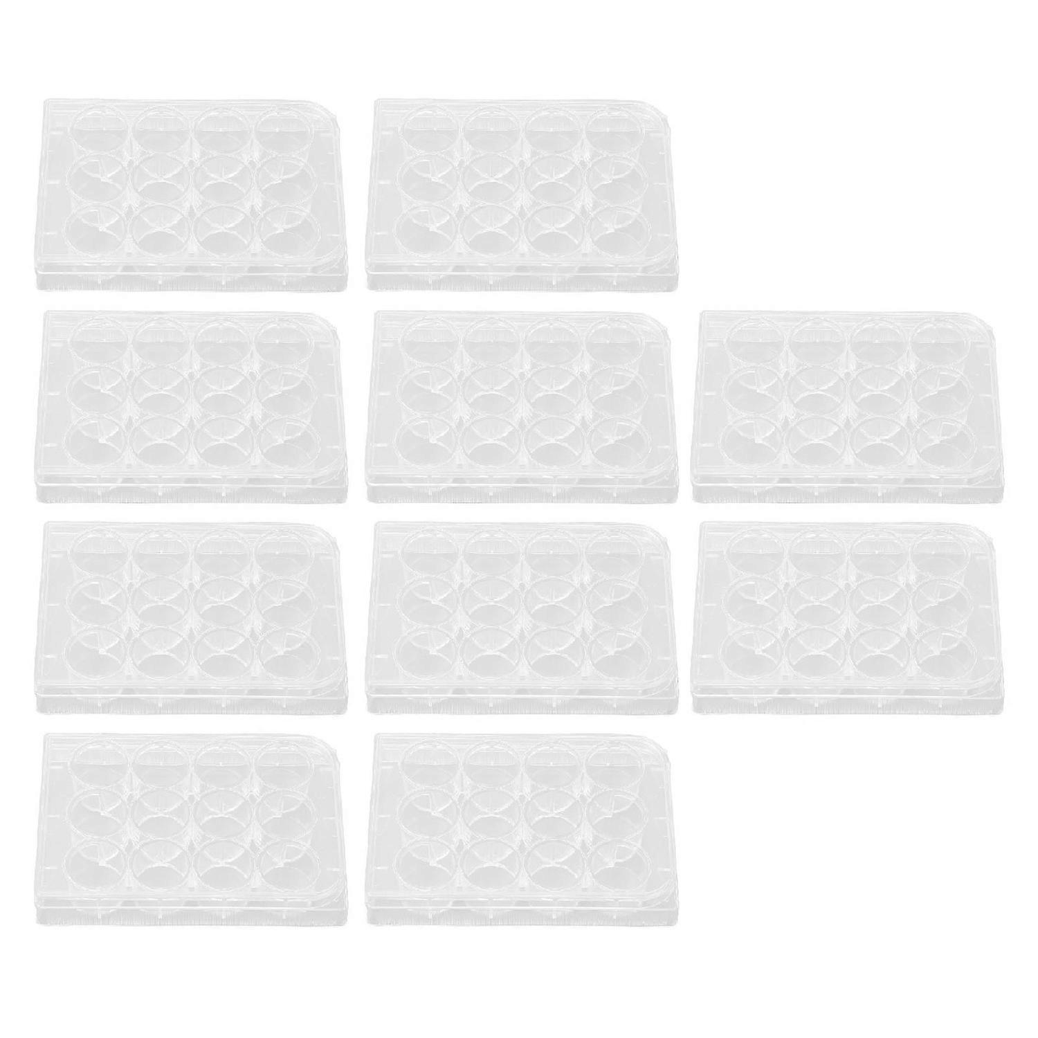 10pcs Culture Plate Thickness Uniform Highly Transparent Tissue Culture Plate with Lid for Laborator