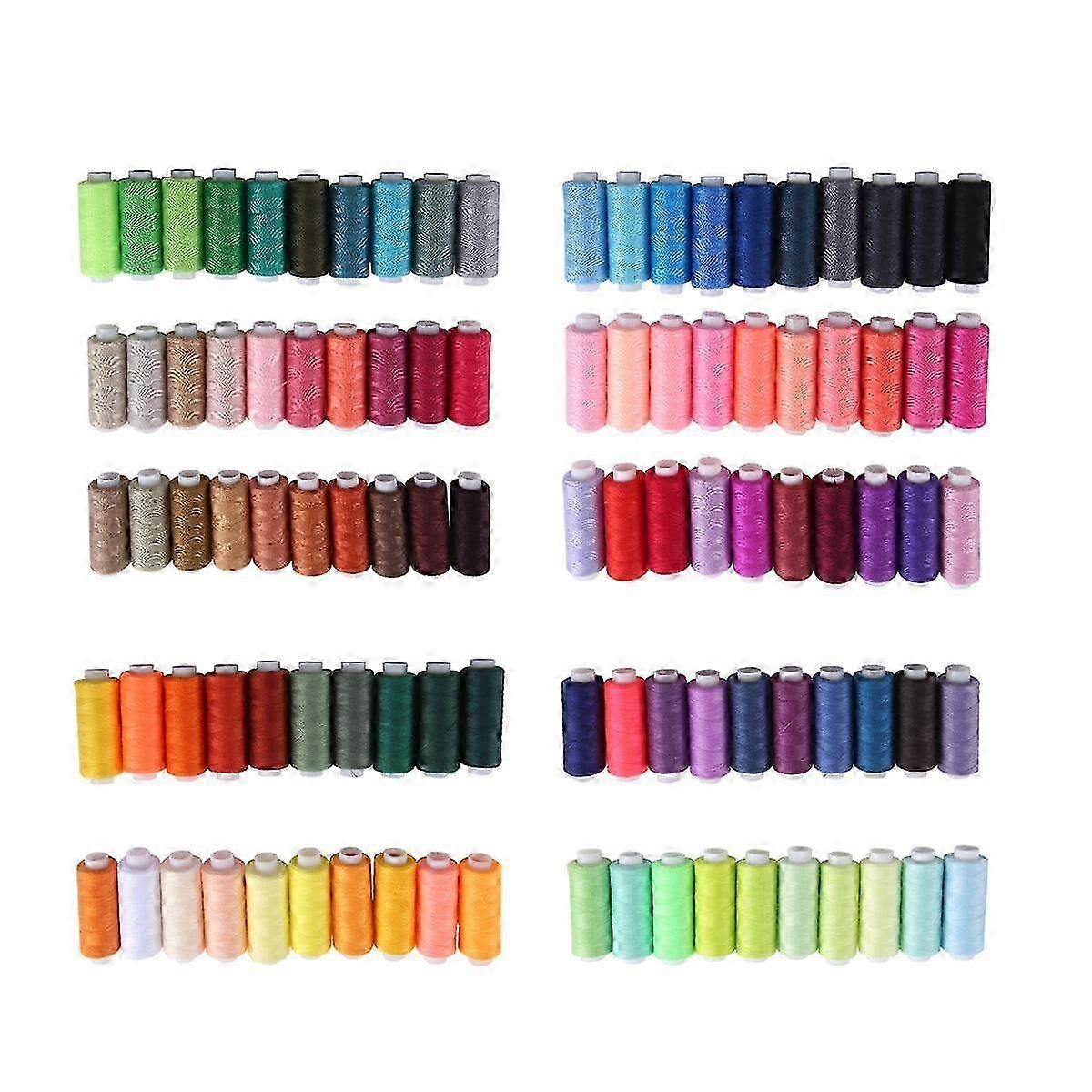 Sewing Thread Set 100 Colour 250Yd Each Spool Polyester Thread Kit compatible Hand or Machine Sewing