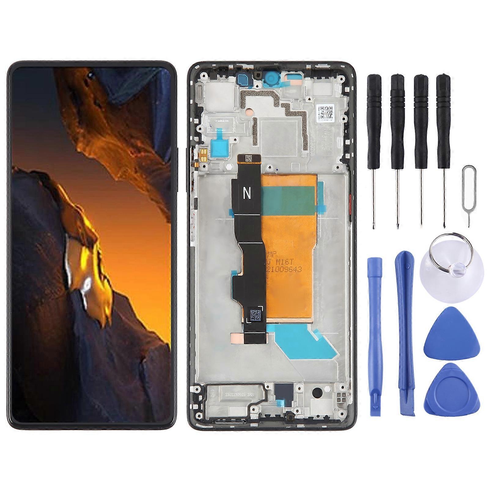 For Xiaomi Poco F5 COMPATIBLE AMOLED Material LCD Screen Digitizer Full Assembly with Frame