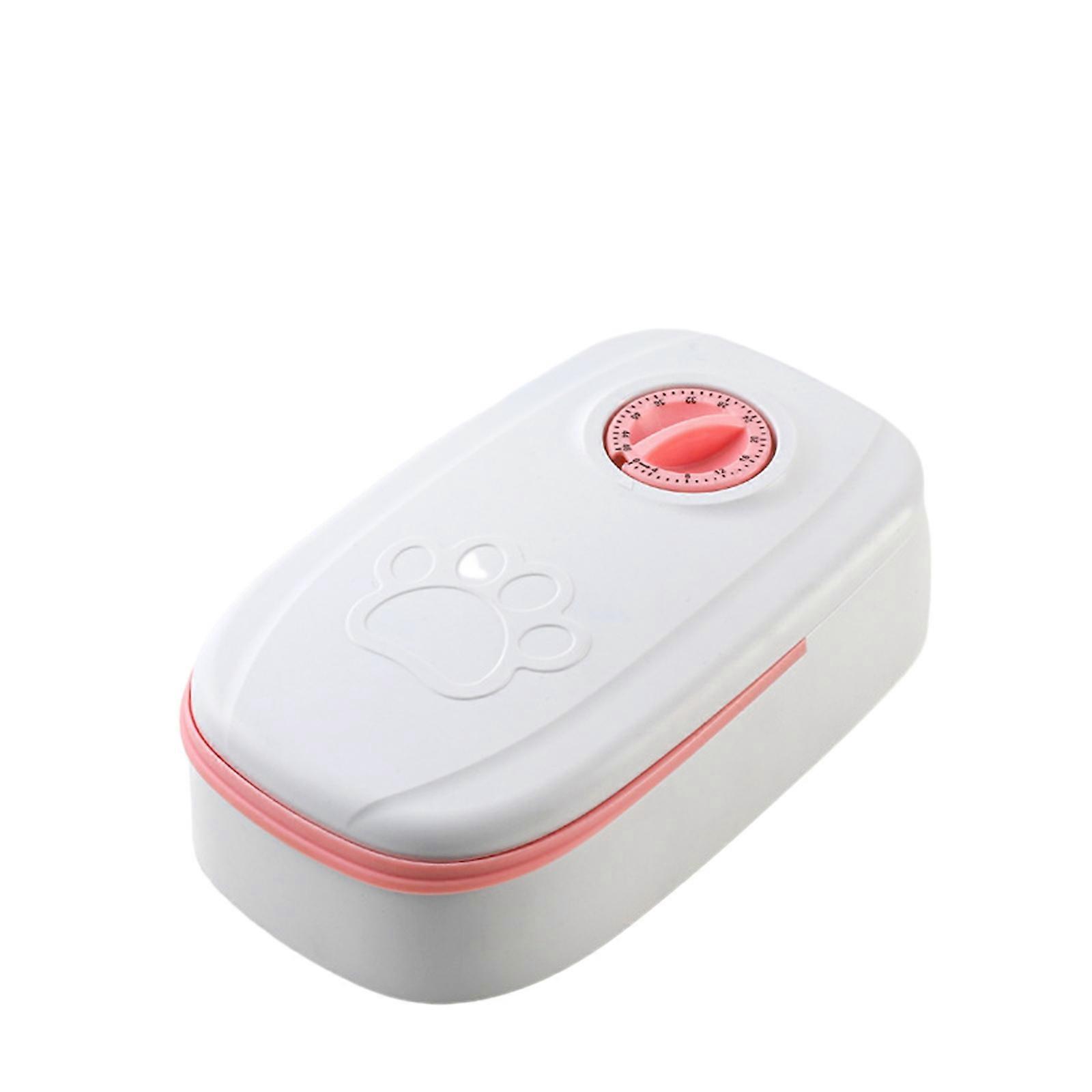 Automatic Pet Feeder Convenient Food Dispenser with Timer for Cats and Dogs Electronic 48 Hour Programmable Timer Feeder  Pink