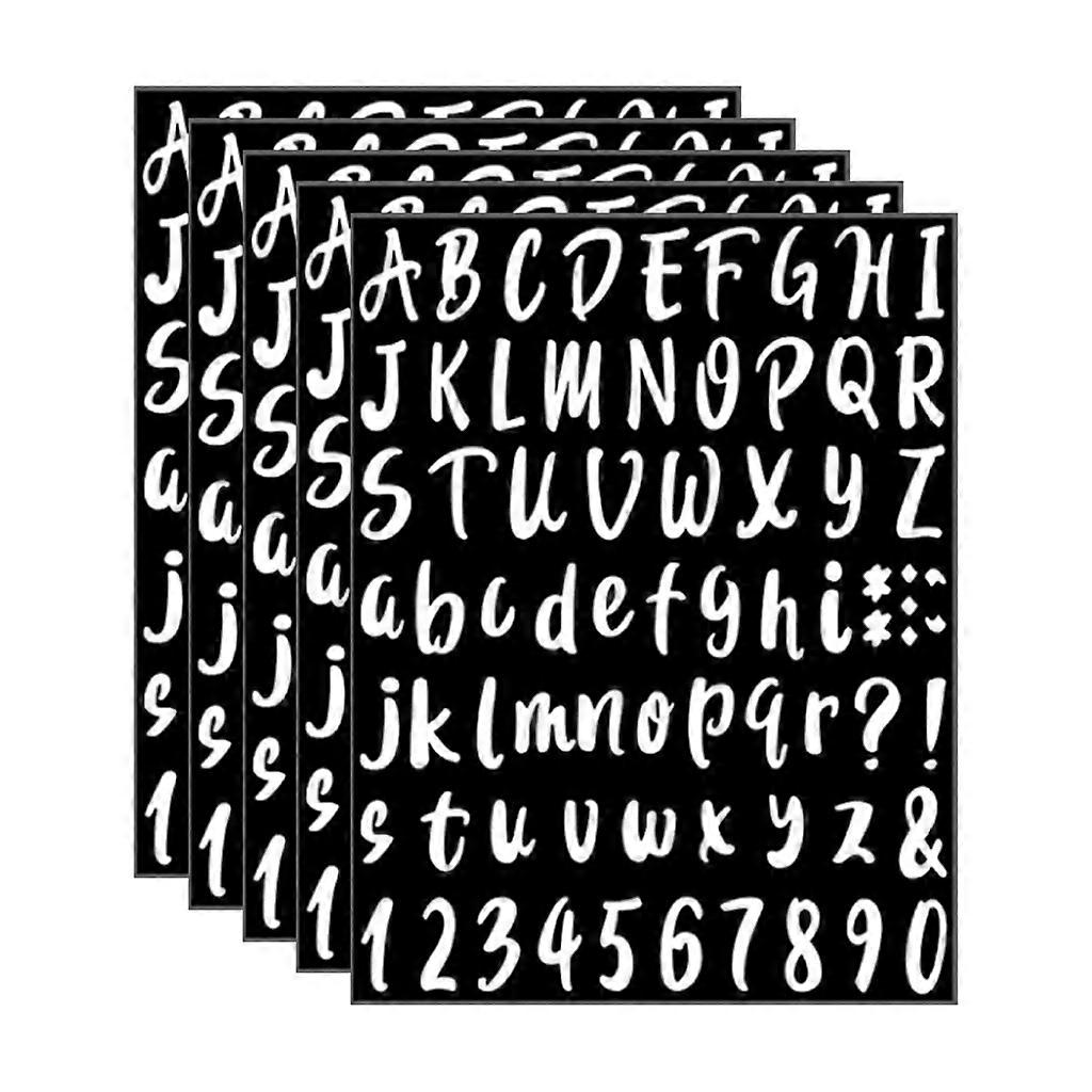 5 Sheets Colorful Alphabets Number Stickers Kitchen Seasoning Bottle Label Stickers House Address Number Stickers,1 Inch