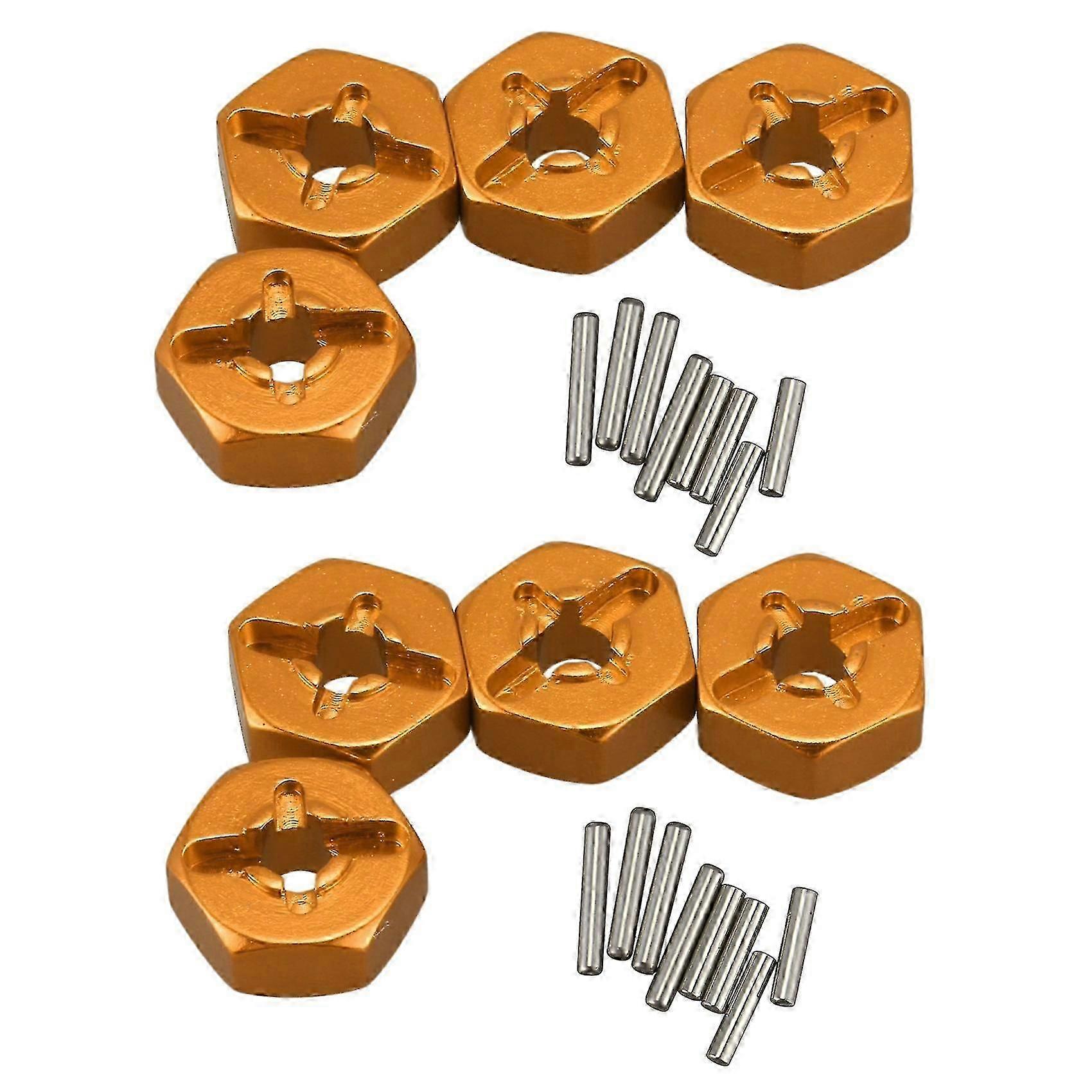 Aluminum Alloy 12mm Combiner Wheel Hub Hex Adapter Upgrades,yellow