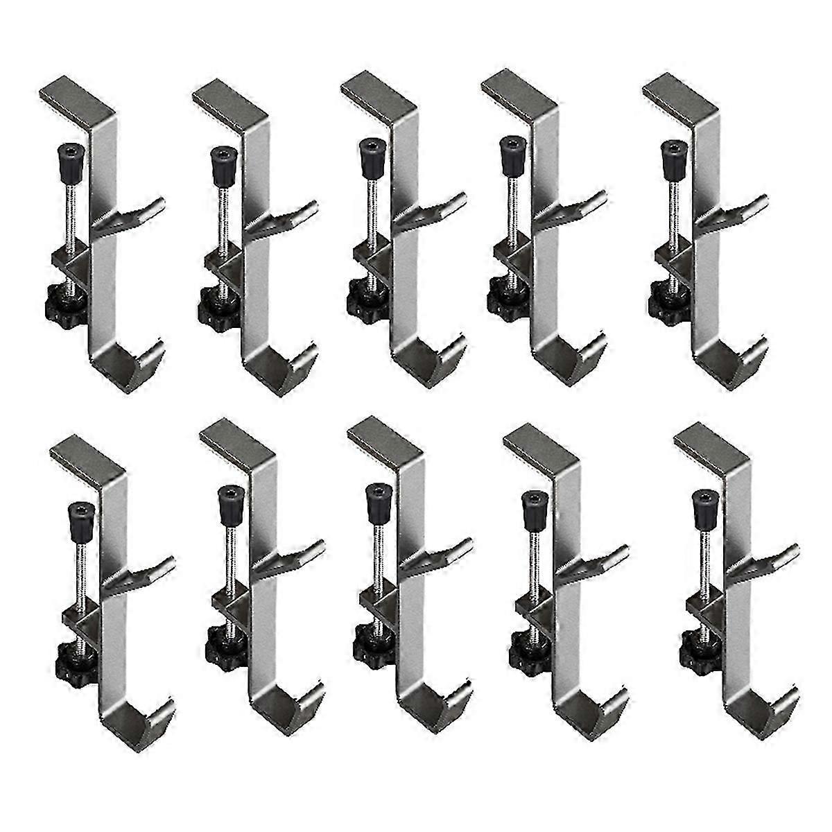 10pcs Double-Layer Locking Desk Hook Bag Hook Office Desk Mobile Bag Hook Desk Side Table Hook