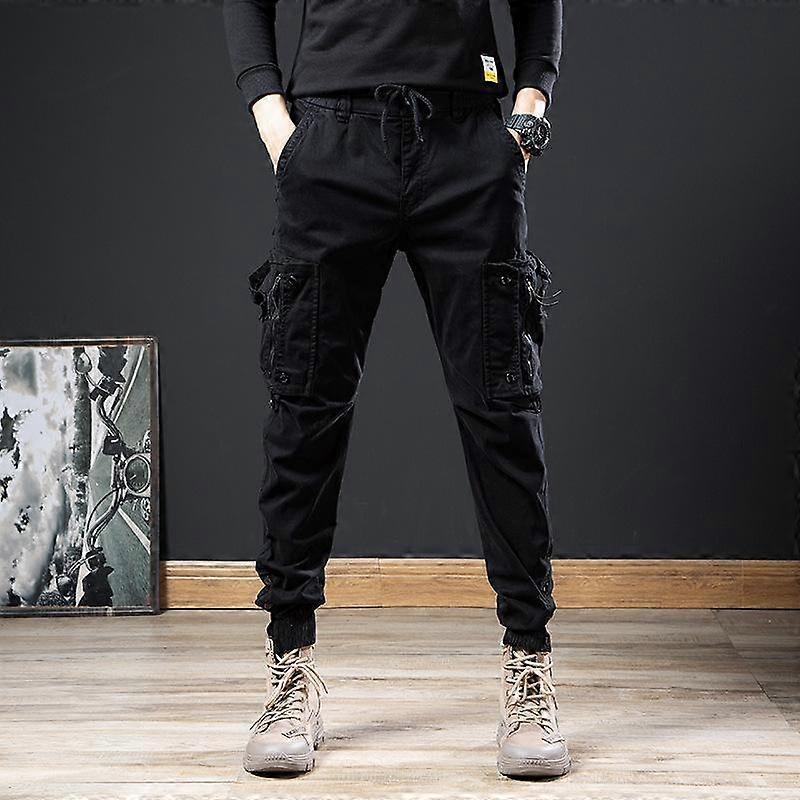 New Men's Loose Trendy Casual Sports Pants with Multiple Pockets Cargo Pants