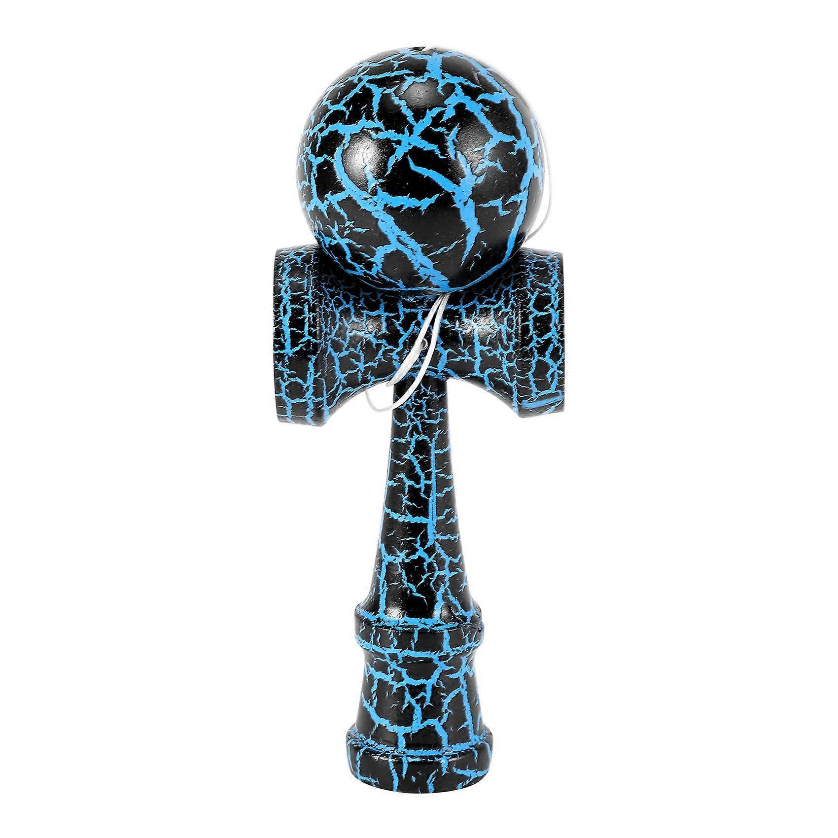 木製おもちゃ アウトドア スポーツ けん玉 おもちゃ ボール 子供と大人 屋外 ボール スポーツ 亀裂 ブナ 木材 カラフルなデザイン 黒と青