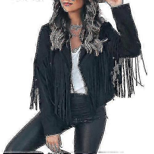 For Women's Fringe Jacket in Solid Color