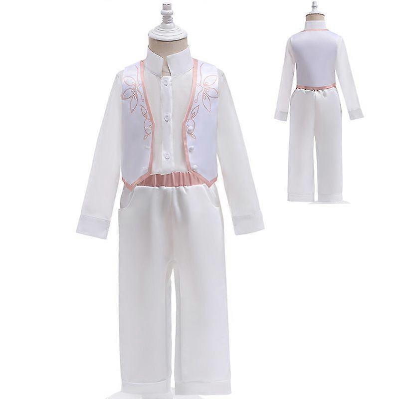 White# 2022 New Style Boys Encanto Antonio Costumes for Halloween Tv&Movie Character Cosplay Three Pieces Sets