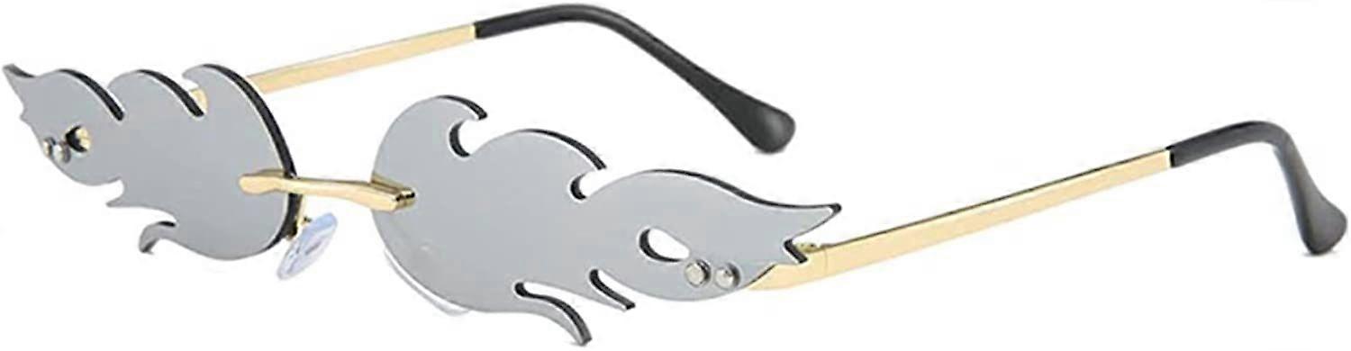 Fire Flame aurinkolasit Reunattomat aaltolasit Fire Shape silmälasit PartyBlack