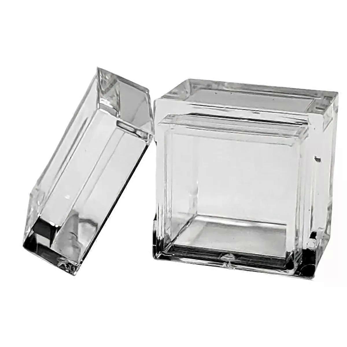 10Pcs Acrylic Box Trays for 039Inch 10mm Elements Cubes Clear Case Periodic Table Bracket for Elements Collections