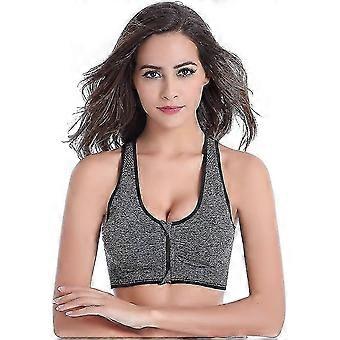 3er-Pack Damen Sport-BH Reißverschluss Ohne Bügel Bequemer Post-BH mit herausnehmbaren Polstern - Superb M B