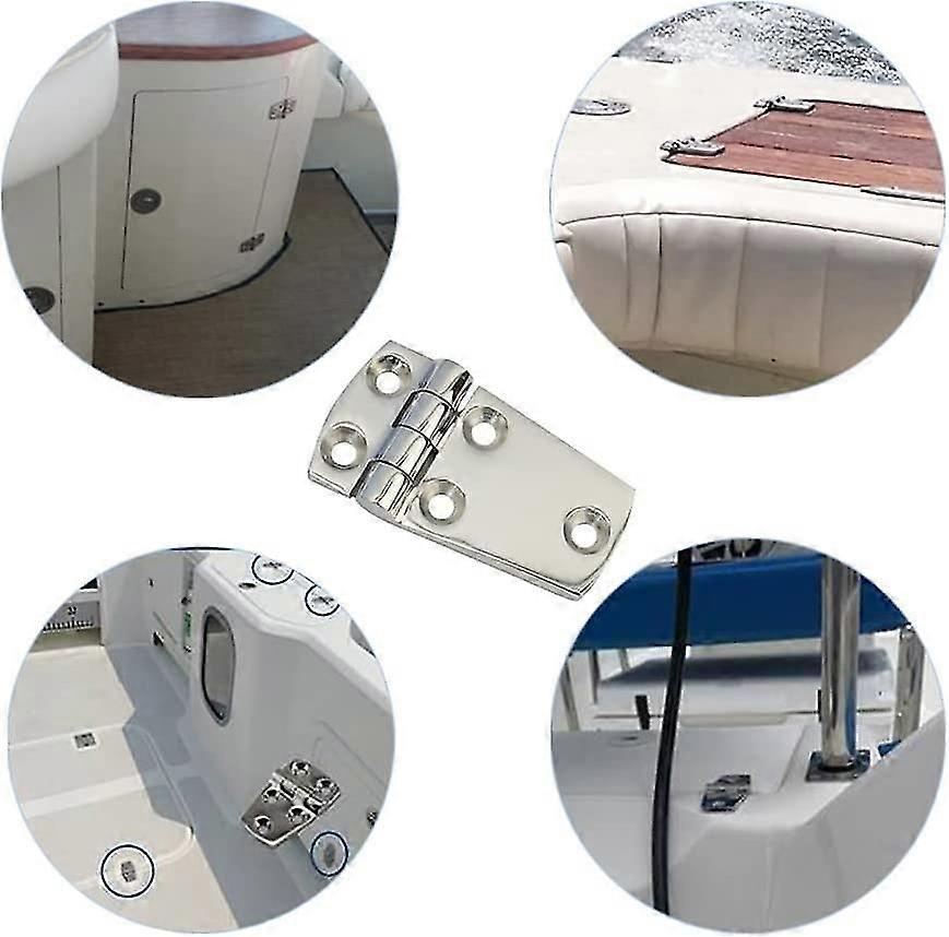 SeaLux Marine Stainless Steel Flush Mount 5-5/8 x 1-1/2 Large Round Side Door Strap Hinges (Pair SeaLux Marine Stainless Steel Flush Mount 5-5/8 x 1-1/2 Large Round Side Door Strap Hinges (Pair