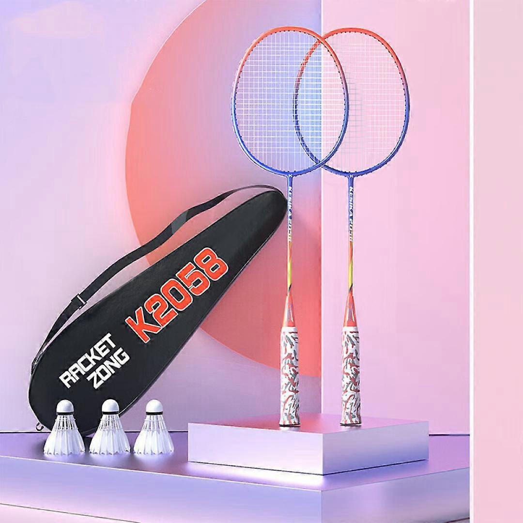 Badminton racket full carbon attack durable double racket for children