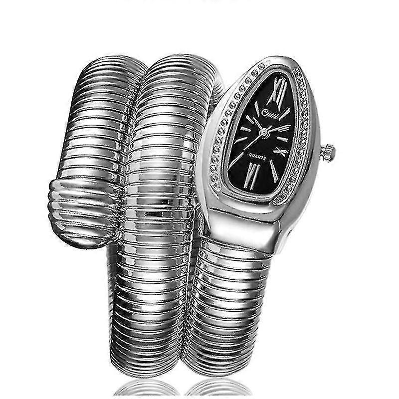 2023 Trendy Lady's Snake-Shape Bangle Watch - Comfortable Durable and Exquisite Craftsmanship. Perfect for Everyday Use. Gold Tone with a White Dial