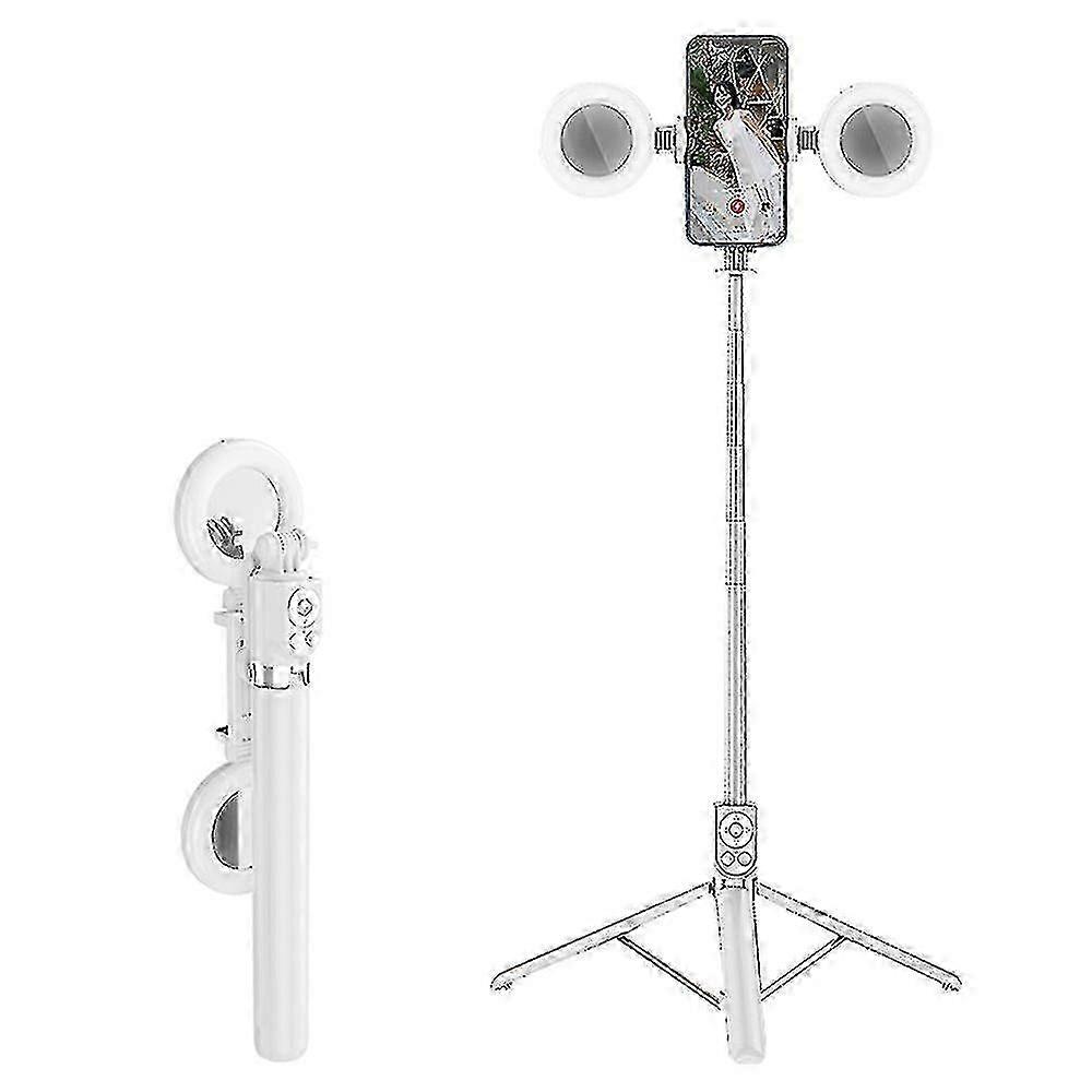 R17ds 1.75m Portable Bluetooth Selfie Stick Retractable Tripod Phone Stand with Dual Fill Lights 360